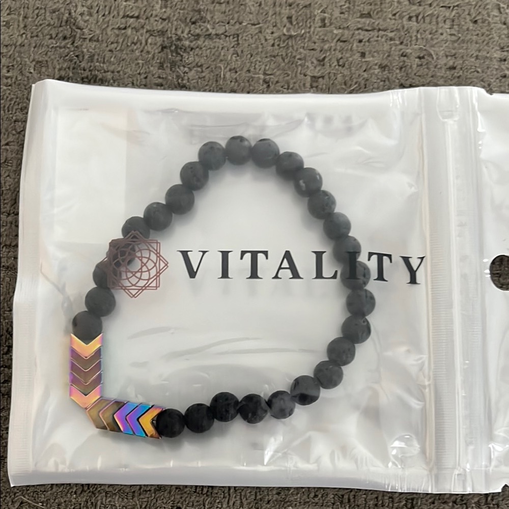 Vitality Black and Multicolor Beaded Bracelet
